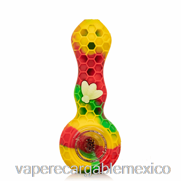 Vape Recargable Stratus Bee Silicona Cuchara Rasta (verde/rojo/amarillo)
